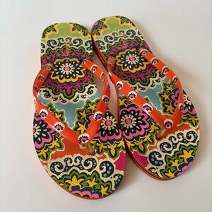 Vera Bradley Rio Colorful Women's Flip Flops small 5/6